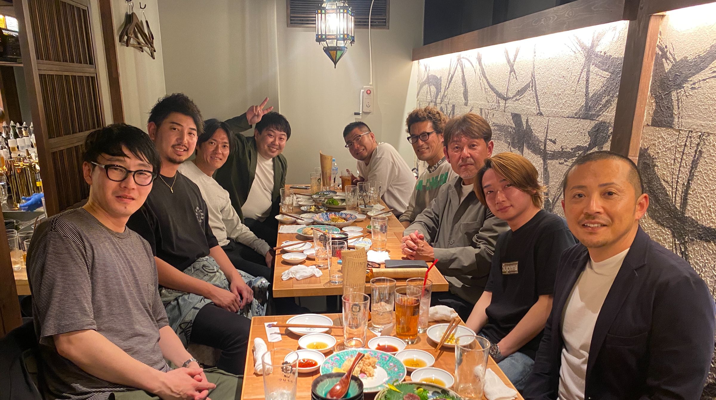 受講者のお店にて、食事をしながら質疑応答